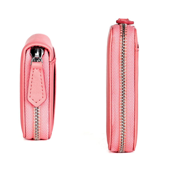 Rfid Protected Leather Coin Purse Secure & Stylish Pink Wallets