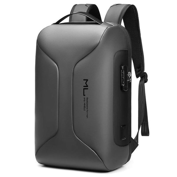 Large Capacity Waterproof Laptop Backpack With Usb Port For Business Travel Light Grey Laptop Cases & Bags