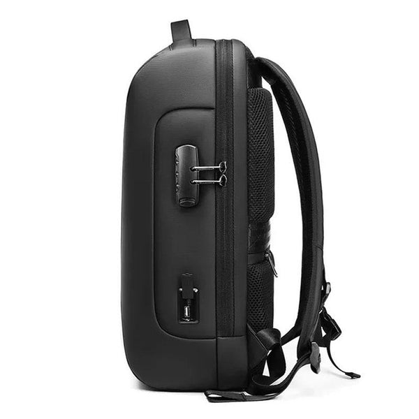 Large Capacity Waterproof Laptop Backpack With Usb Port For Business Travel Light Grey Laptop Cases & Bags