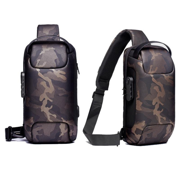1 Sets Of Men Anti Theft Oxford Cloth Chest Bag Camouflage Crossbody Backpack Bags