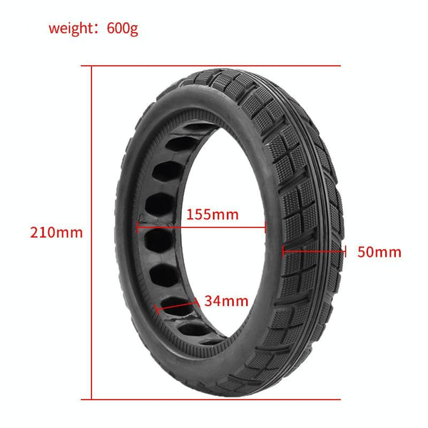 8.5 X 2.0 Inch Honeycomb Solid Tire For Xiaomi M365 Scooter Inflatable Rubber Explosion Proof Black Accessories