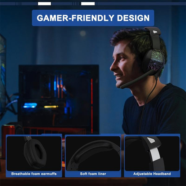 2.1M Gaming Headset With Mic Kotion Each G6000 Black Headsets