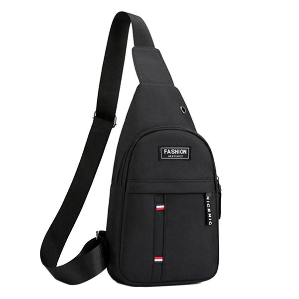 Canvas Crossbody Chest Bag For Men Black Bags