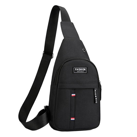 Canvas Crossbody Chest Bag For Men Black Bags