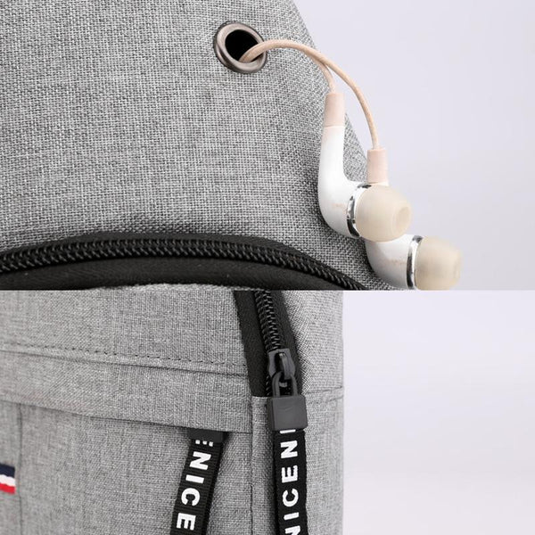 Canvas Crossbody Chest Bag For Men Black Bags