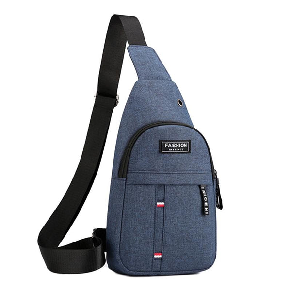 Canvas Crossbody Chest Bag For Men Black Bags