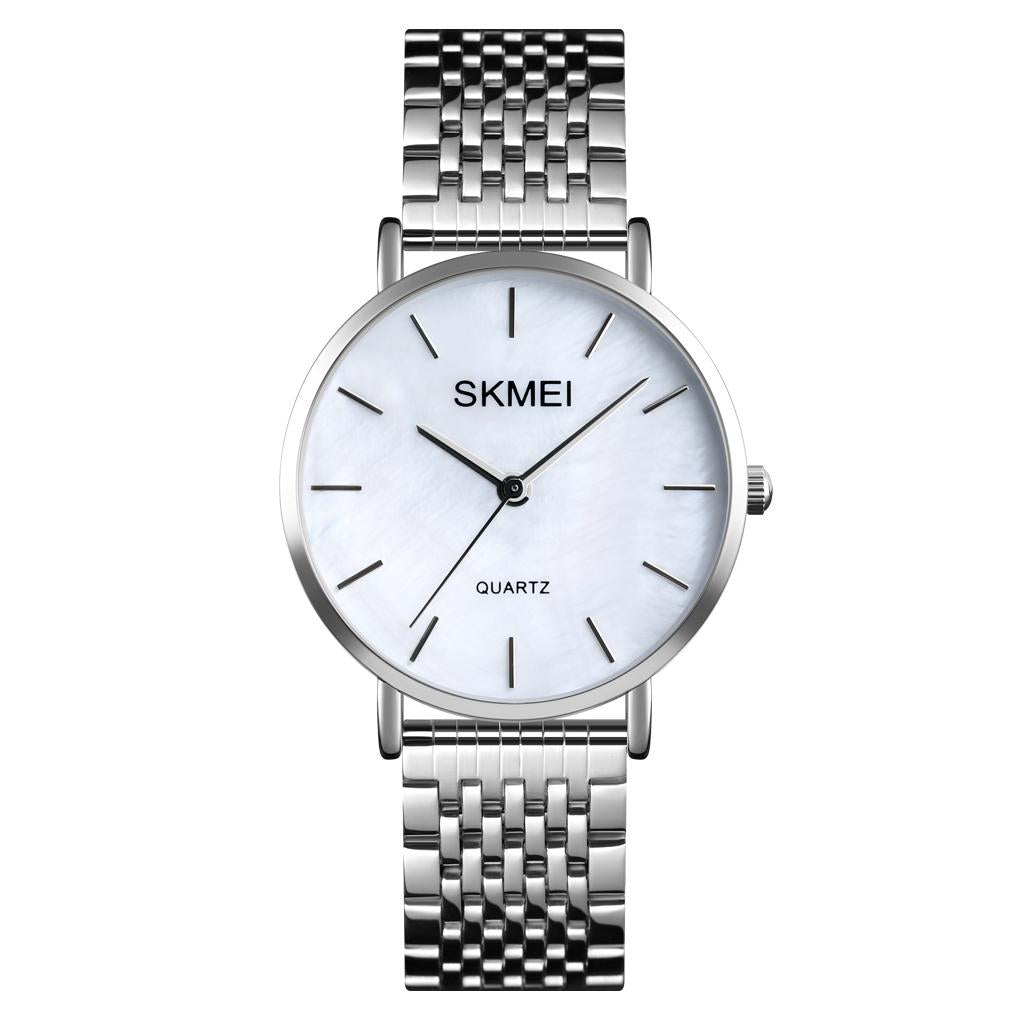Light & Thin Waterproof Quartz Watch For Women With Steel Band Simple Stylish Watches