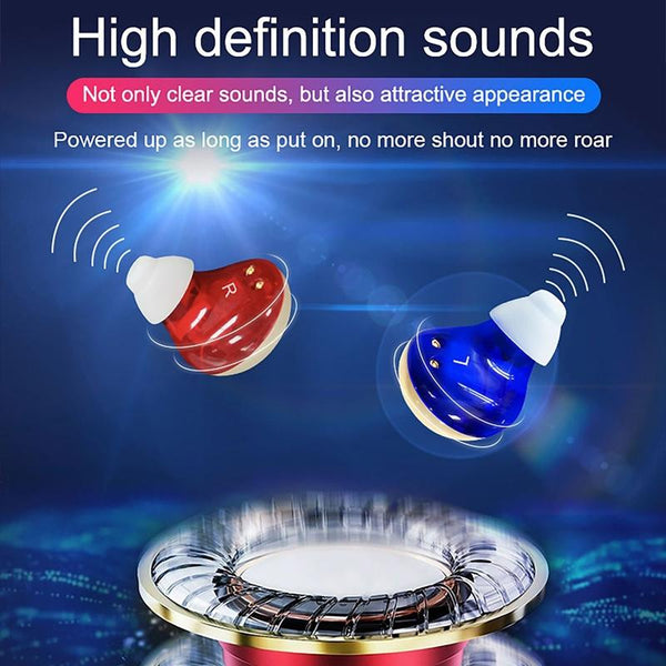 Rechargeable Tws Sound Amplifier For Deaf Red / Blue Other Health Care
