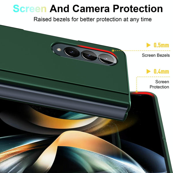 For Samsung Galaxy Z Fold4 5G Foldable Phone Case With Holder Full Coverage Black Cases Covers & Skins
