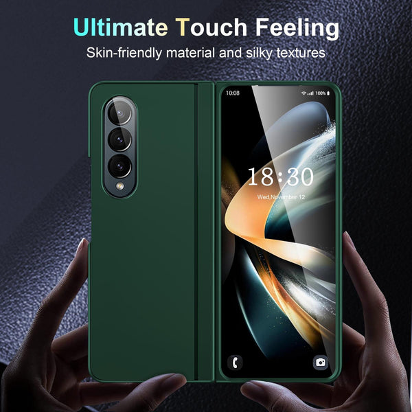 For Samsung Galaxy Z Fold4 5G Foldable Phone Case With Holder Full Coverage Black Cases Covers & Skins