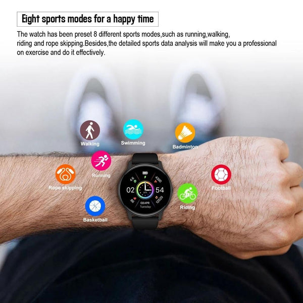 Smart Watch With Heart Rate And Blood Pressure Monitoring Black Smart Watches