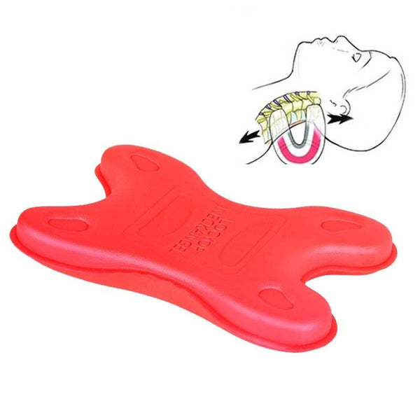 Neck Pillow For Cervical Spine Stretching Massager Orthosis Red Massagers
