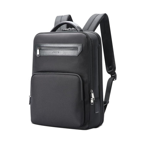 Waterproof Expandable Backpack With Usb Charging Multi Compartment Black Bags