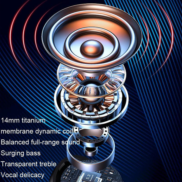 Wireless Bluetooth Earphone With Charging Case Clip On Black Earbuds