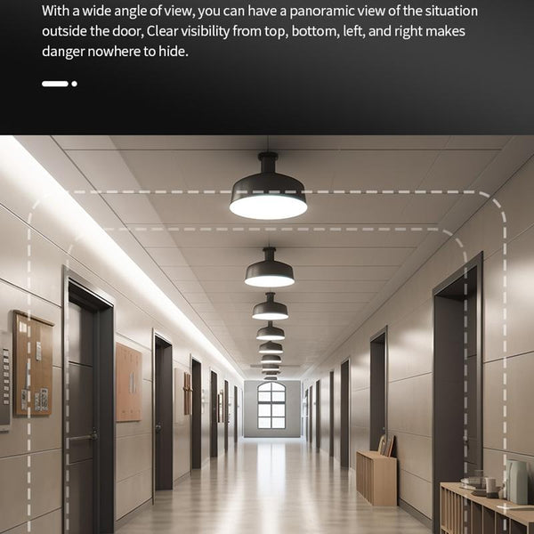 1080P Wifi Smart Cat Eye Video Doorbell With 4.3 Ips Lcd Screen And Infrared Night Vision Black Smart Doorbells