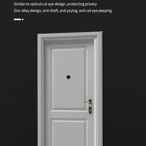 1080P Wifi Smart Cat Eye Video Doorbell With 4.3 Ips Lcd Screen And Infrared Night Vision Black Smart Doorbells