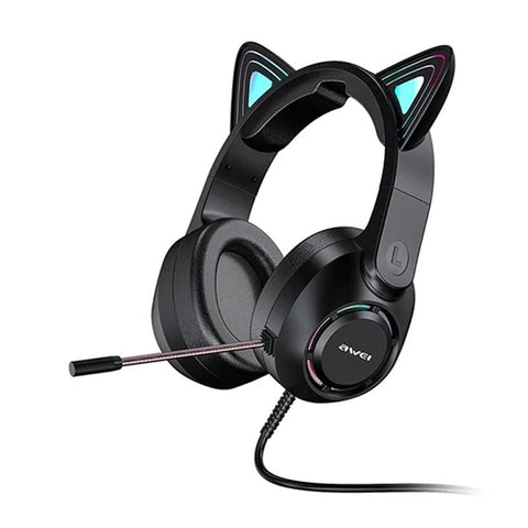 Colourful Light Wired Gaming Headset With Mic 2M Cable Black Headsets