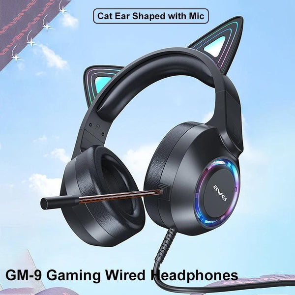 Colourful Light Wired Gaming Headset With Mic 2M Cable Black Headsets