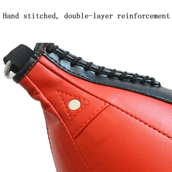 Black And White Suspended Pear Shaped Speed Ball For Boxing Red Punching Bags