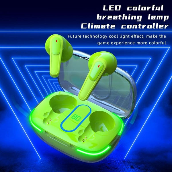 Intelligent Bluetooth Earphones With Wireless Charging Black Earbuds