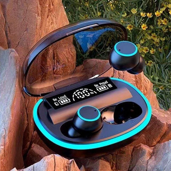 Wireless Bluetooth Earphones With Noise Reduction And Power Bank Function Black Earbuds