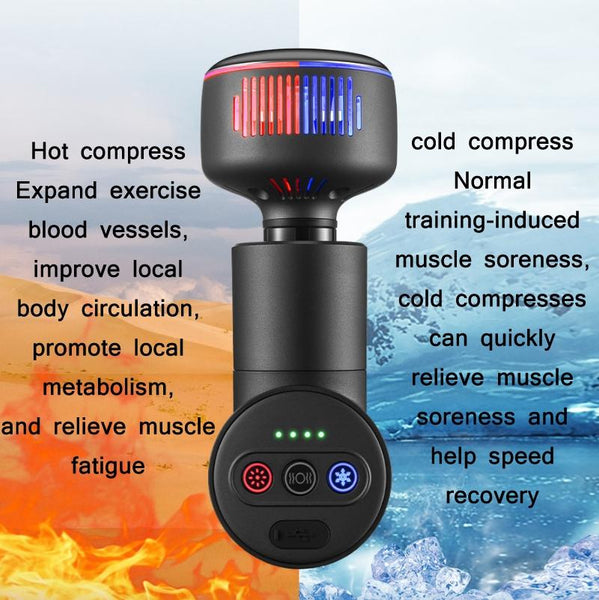 Brushless Massager With Hot Compress For Muscle Relaxation_Black Massagers