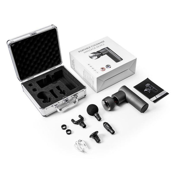 Brushless Massager With Hot Compress For Muscle Relaxation_Black Massagers