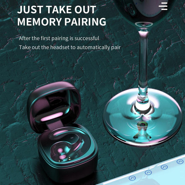 Wireless Bone Conduction Earphone With Bluetooth 5.0 Black Headphones