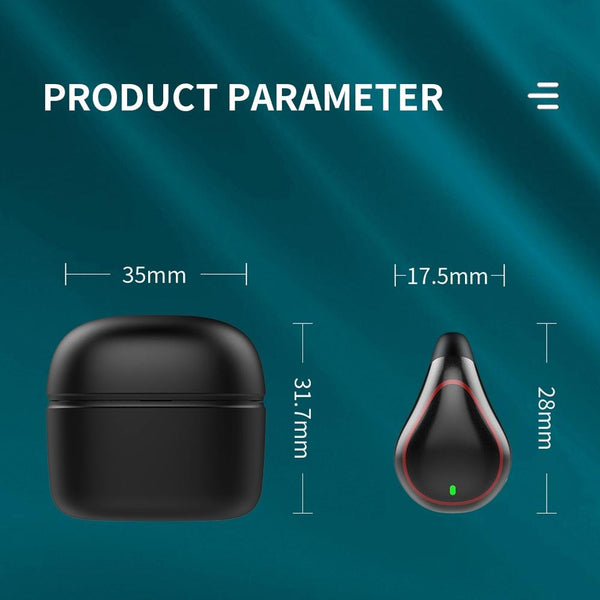 Wireless Bone Conduction Earphone With Bluetooth 5.0 Black Headphones