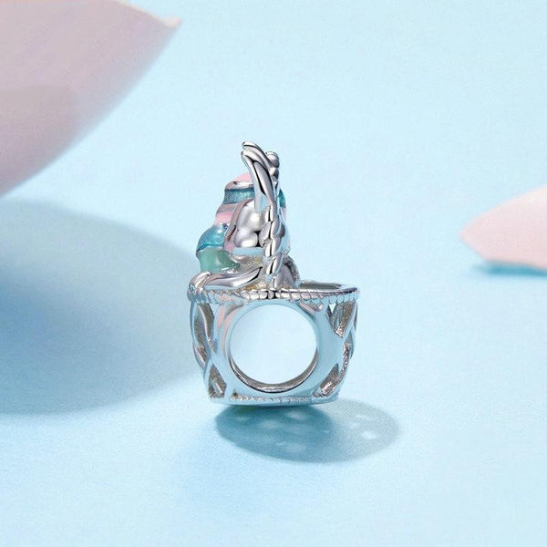 925 Sterling Silver Easter Basket Egg Rabbit Beads Charms & Pendants