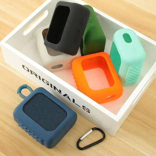 Silicone Cover For Jbl Go3with Carabiner Red Cases Covers & Skins