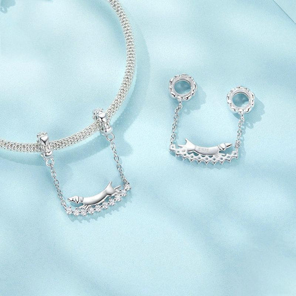 925 Sterling Silver Dachshund Beaded Bracelet Charms & Pendants