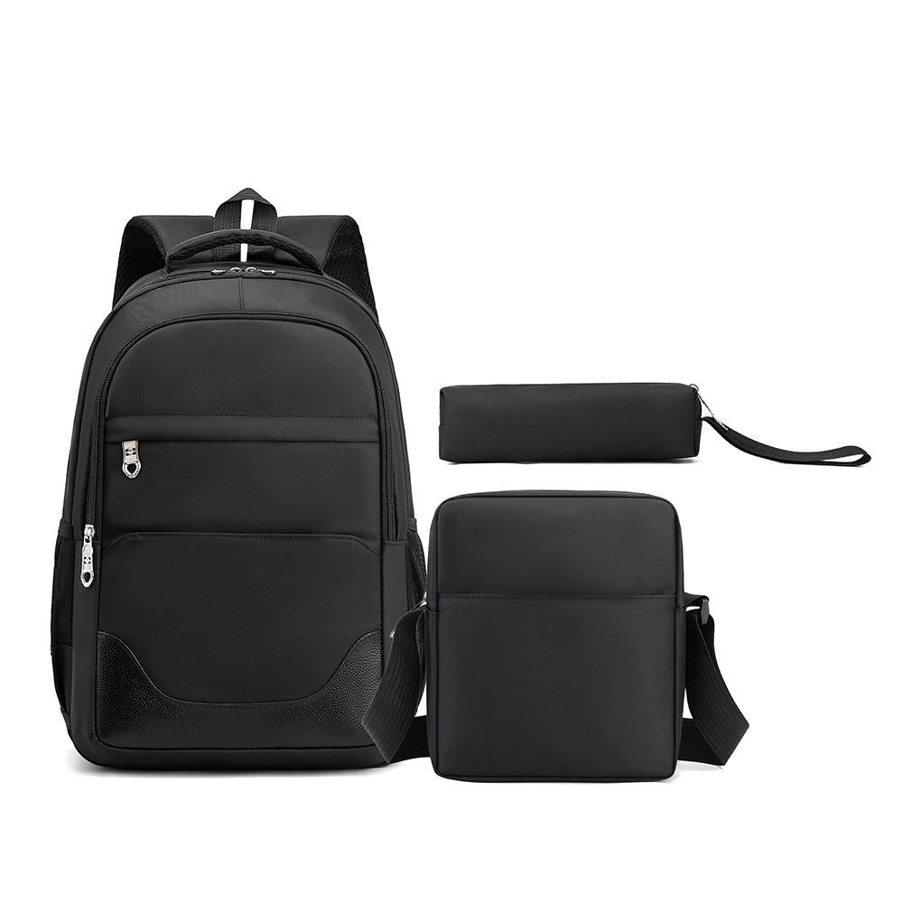 Student Backpack Set 3 Pieces Black Bags