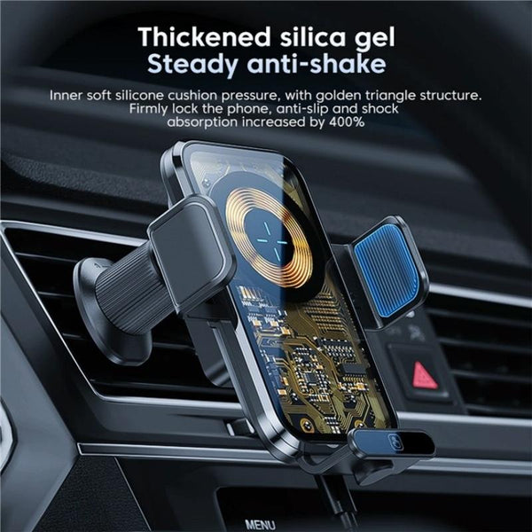 High Power Car Wireless Charger With Phone Bracket Transparent 66W Chargers & Cradles