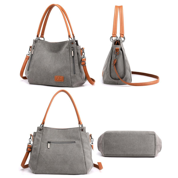 Canvas Shoulder Bag Spacious And Stylish Khaki Bags