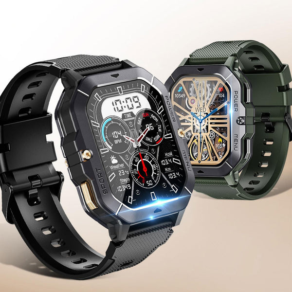 2.02 Inch Sport Smart Watch Support Bluetooth Call / Sleep Blood Oxygen Heart Rate Pressure Health Monitor Black Smart Watches