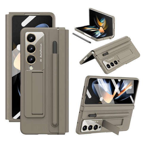 For Samsung Galaxy Z Fold4 5G Full Coverage Pc Case With Pen Light Brown Cases Covers & Skins
