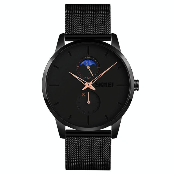 Men Simple Business Sports Watch Quartz Movement Rose Gold Watches