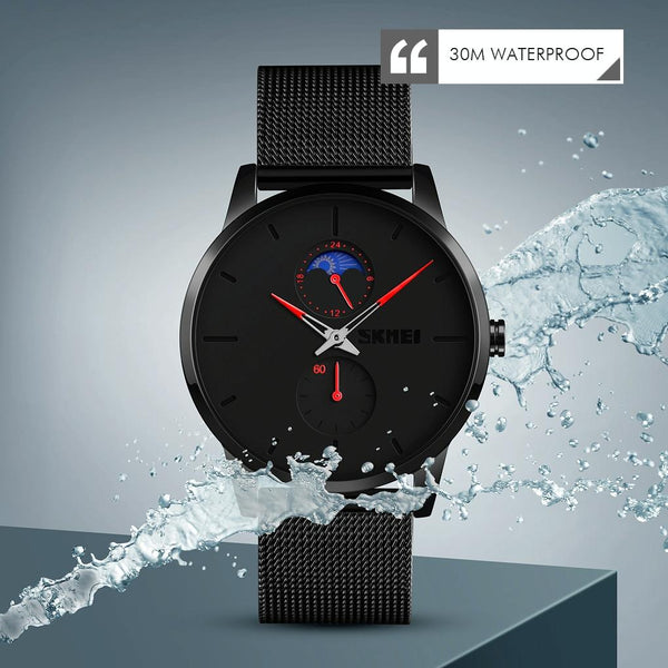 Men Simple Business Sports Watch Quartz Movement Rose Gold Watches