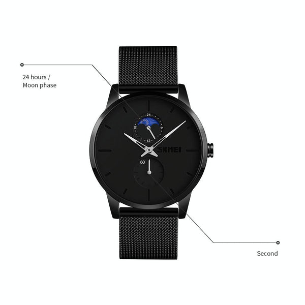 Men Simple Business Sports Watch Quartz Movement Rose Gold Watches
