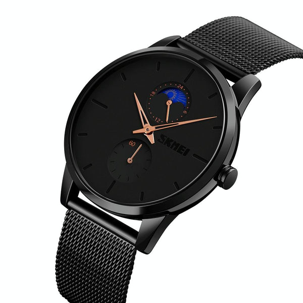Men Simple Business Sports Watch Quartz Movement Rose Gold Watches