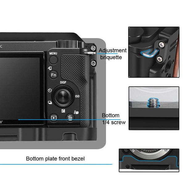 Handle Alloy Rabbit Cage For Sony Zv E10 Camera Black Camera Cases Bags & Covers