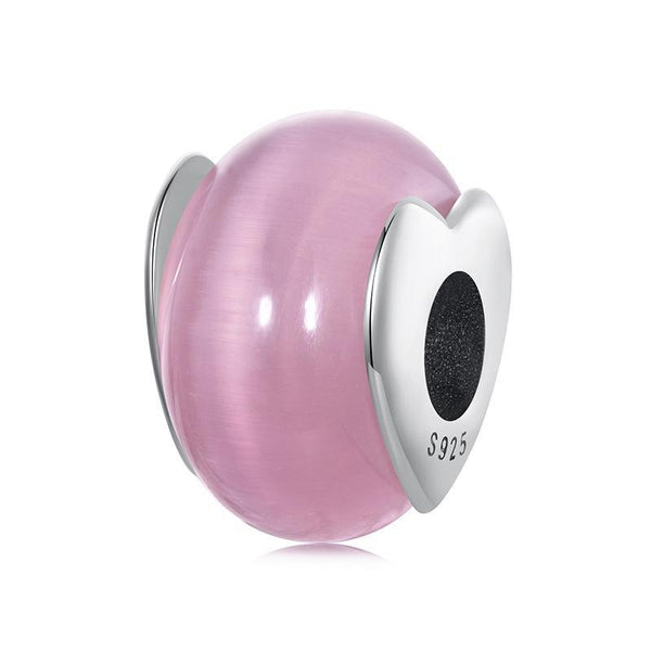 925 Sterling Silver Oxidized Love Glass Diy Beads Charms & Pendants