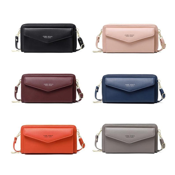 Anti Theft Rfid Cross Body Phone Bag With Touch Screen Black Other Mobile Accessories