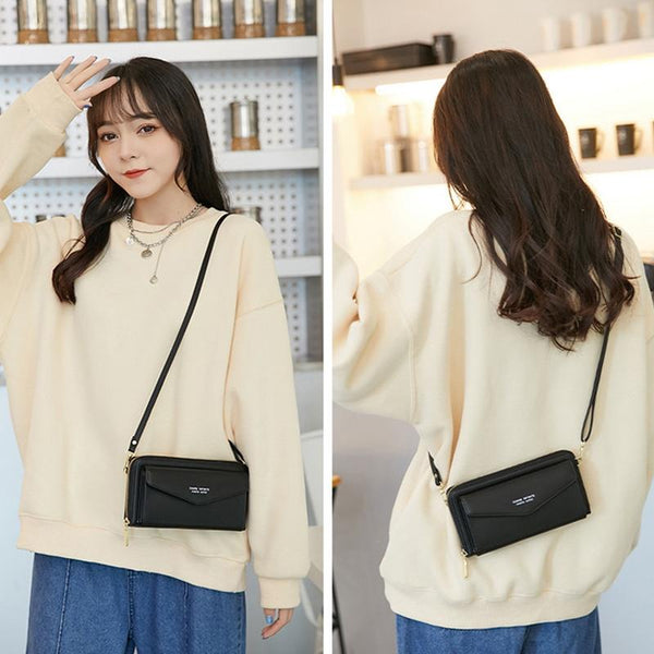 Anti Theft Rfid Cross Body Phone Bag With Touch Screen Black Other Mobile Accessories