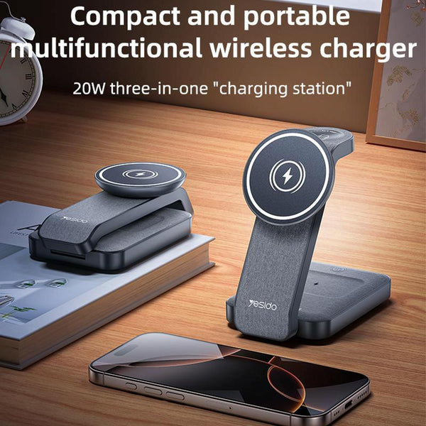 4 In 1 Magnetic Wireless Charging Stand With Night Light Chargers & Cradles