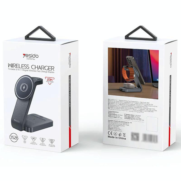 4 In 1 Magnetic Wireless Charging Stand With Night Light Chargers & Cradles