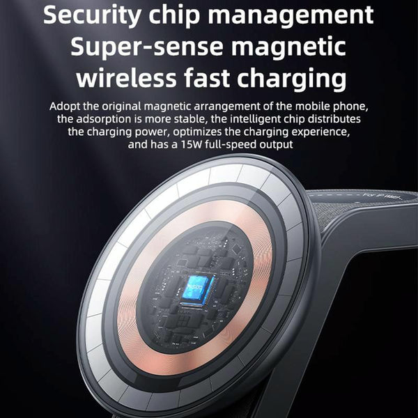 4 In 1 Magnetic Wireless Charging Stand With Night Light Chargers & Cradles