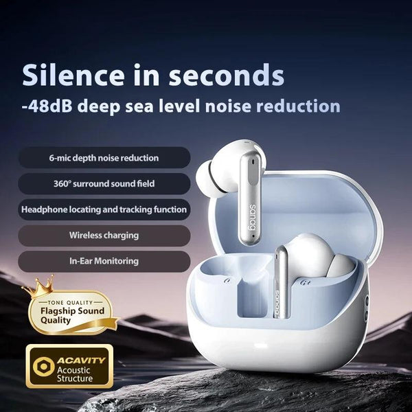 Wireless Anc Bluetooth With Noise Reduction T51s White Earbuds