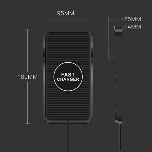 2 In 1 Non Slip Wireless Charger For C7 Car Navigation Black Other Car Video